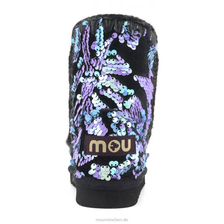 Eskimo-Samt-Glamour-Pailletten Kinder 0V6X845 schillernde Pailletten in Flieder auf Samt Mou