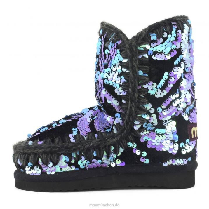 Eskimo-Samt-Glamour-Pailletten Kinder 0V6X845 schillernde Pailletten in Flieder auf Samt Mou