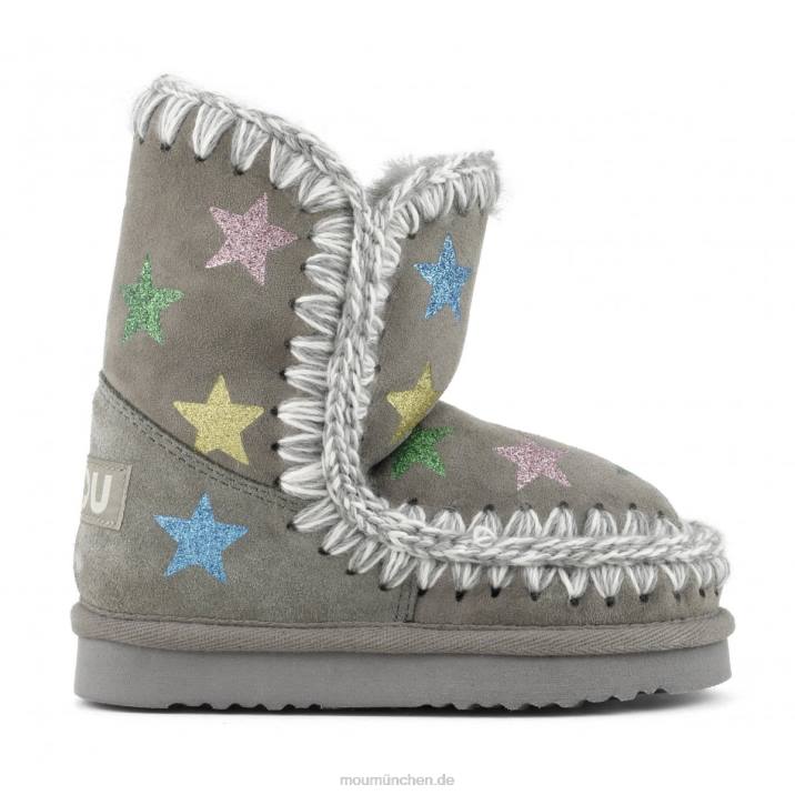 Sterne mit Eskimo-Glitzerdruck Kinder 0V6X838 neues Grau Mou