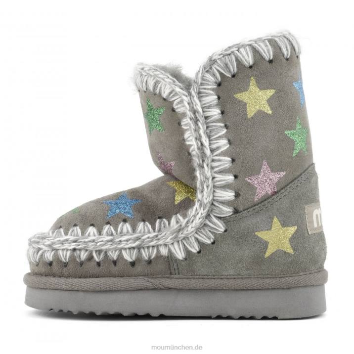 Sterne mit Eskimo-Glitzerdruck Kinder 0V6X838 neues Grau Mou