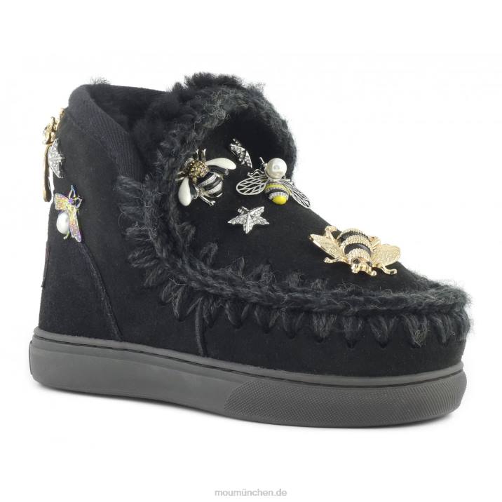 Eskimo-Sneaker mit gemischten Accessoires Kinder 0V6X808 Schwarz Mou