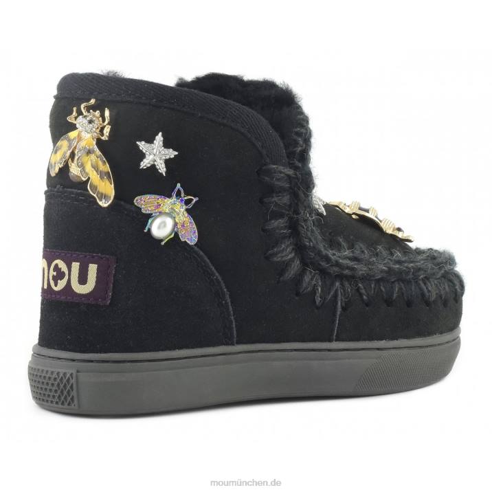 Eskimo-Sneaker mit gemischten Accessoires Kinder 0V6X808 Schwarz Mou