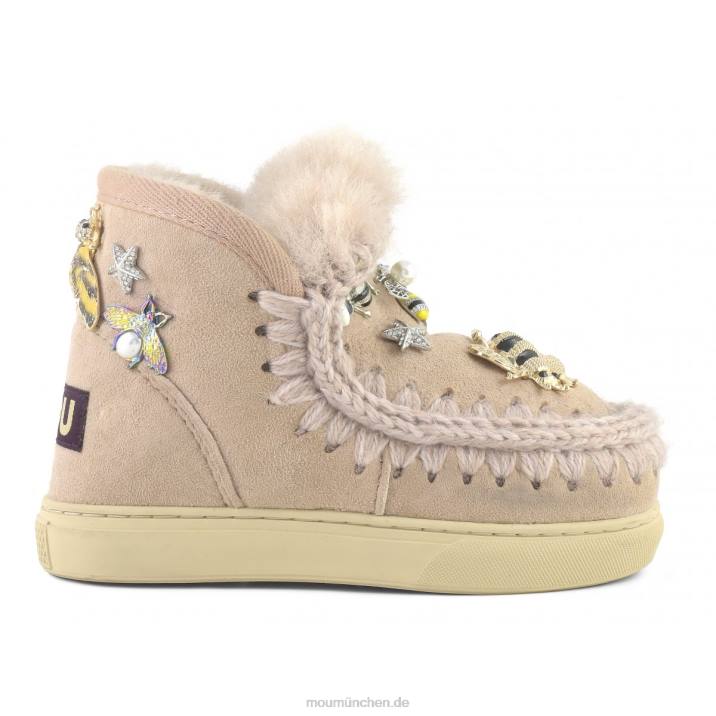 Eskimo-Sneaker mit gemischten Accessoires Kinder 0V6X809 rosabeige Mou