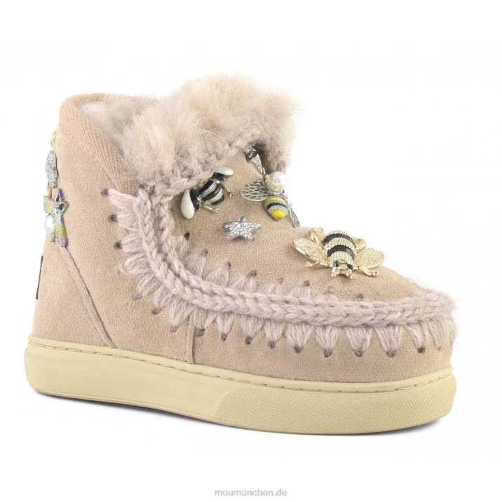Eskimo-Sneaker mit gemischten Accessoires Kinder 0V6X809 rosabeige Mou