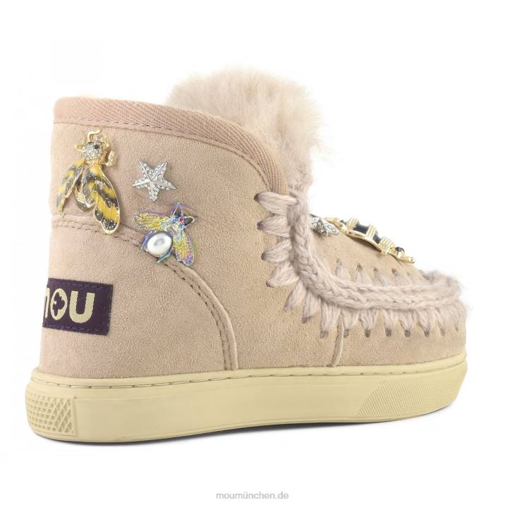 Eskimo-Sneaker mit gemischten Accessoires Kinder 0V6X809 rosabeige Mou