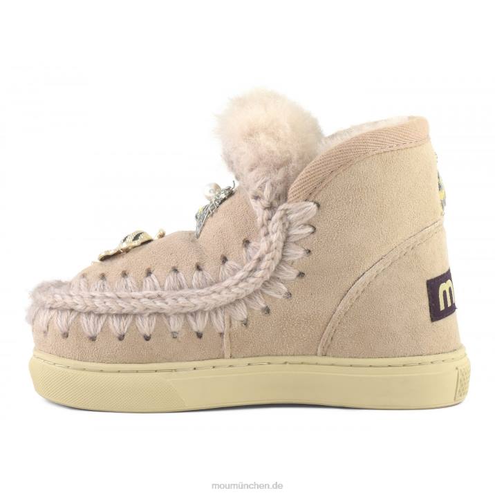 Eskimo-Sneaker mit gemischten Accessoires Kinder 0V6X809 rosabeige Mou