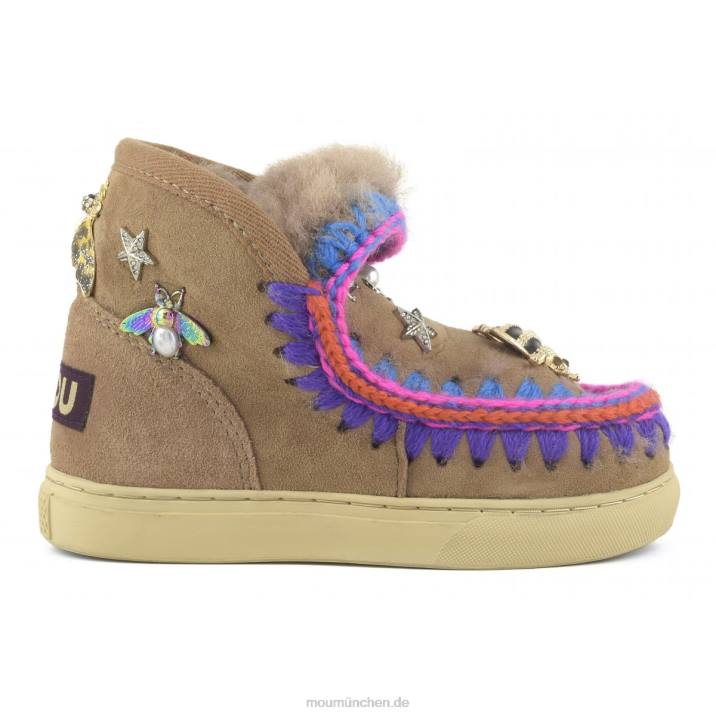 Eskimo-Sneaker mit gemischten Accessoires Kinder 0V6X810 rosabraun Mou