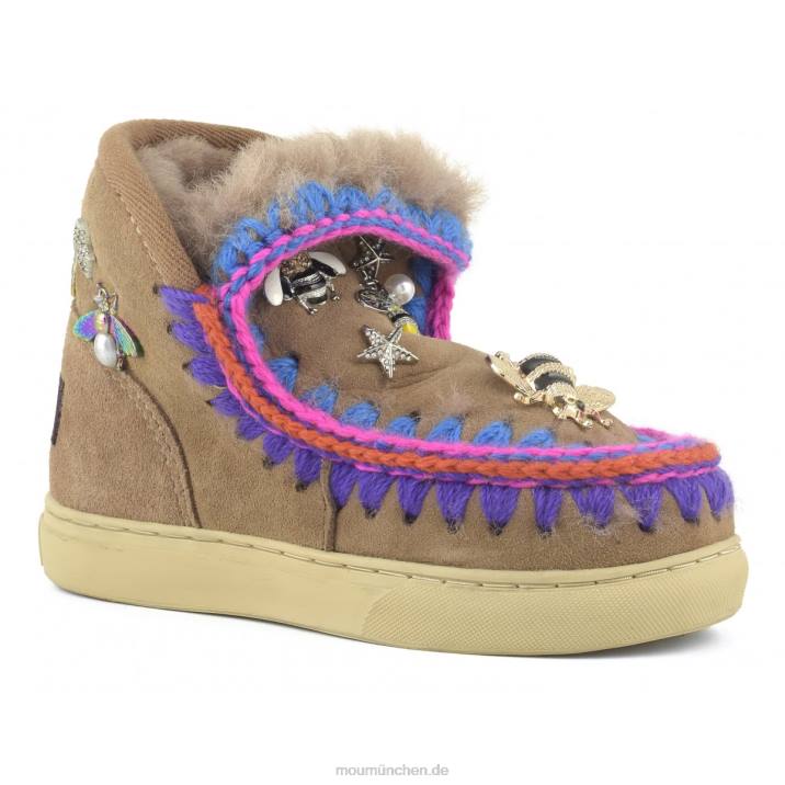 Eskimo-Sneaker mit gemischten Accessoires Kinder 0V6X810 rosabraun Mou