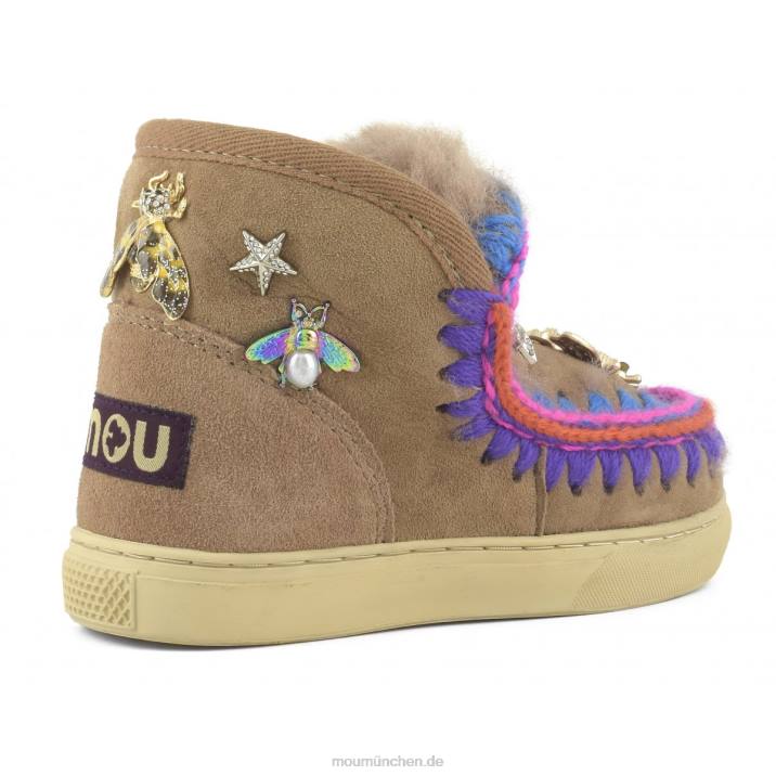 Eskimo-Sneaker mit gemischten Accessoires Kinder 0V6X810 rosabraun Mou