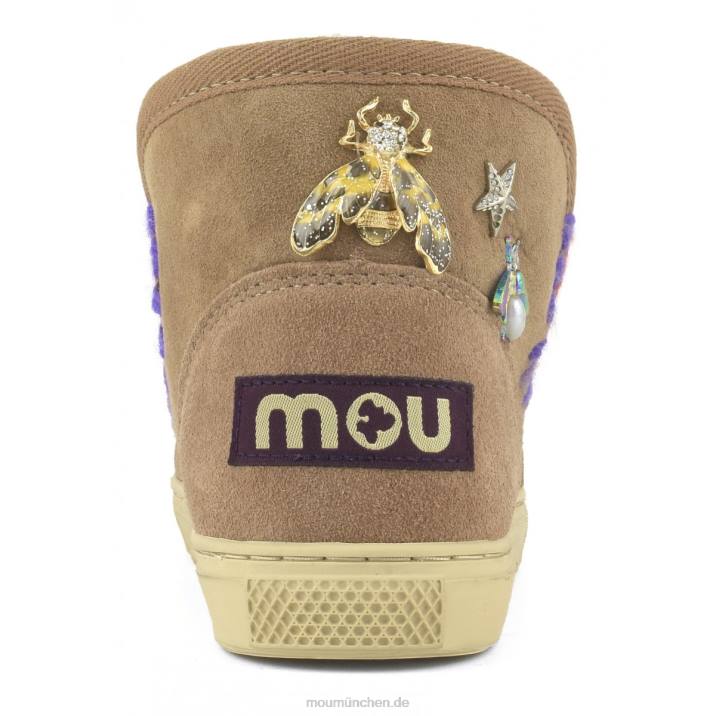 Eskimo-Sneaker mit gemischten Accessoires Kinder 0V6X810 rosabraun Mou