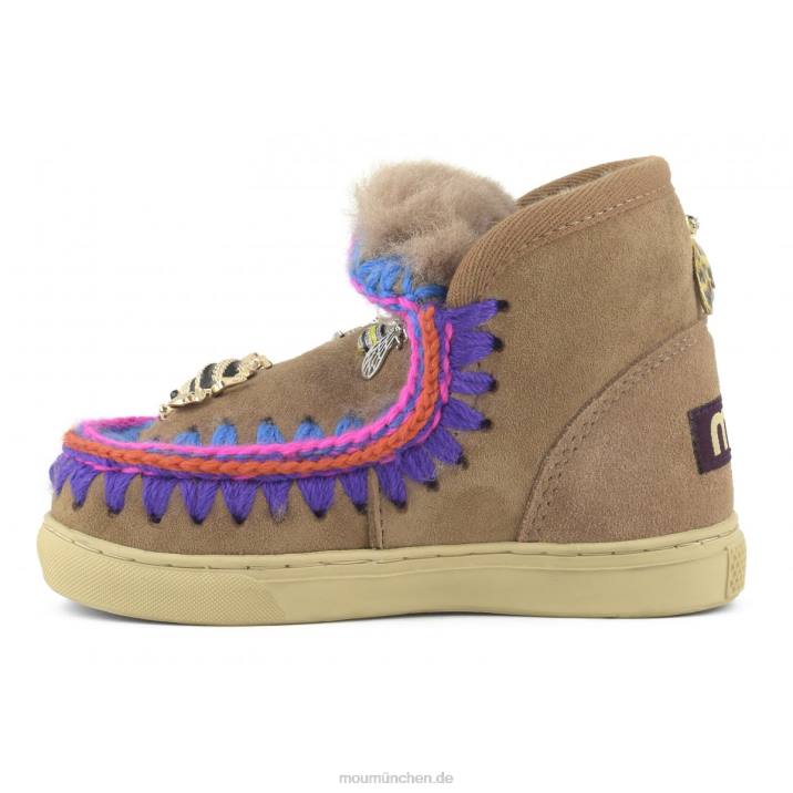Eskimo-Sneaker mit gemischten Accessoires Kinder 0V6X810 rosabraun Mou